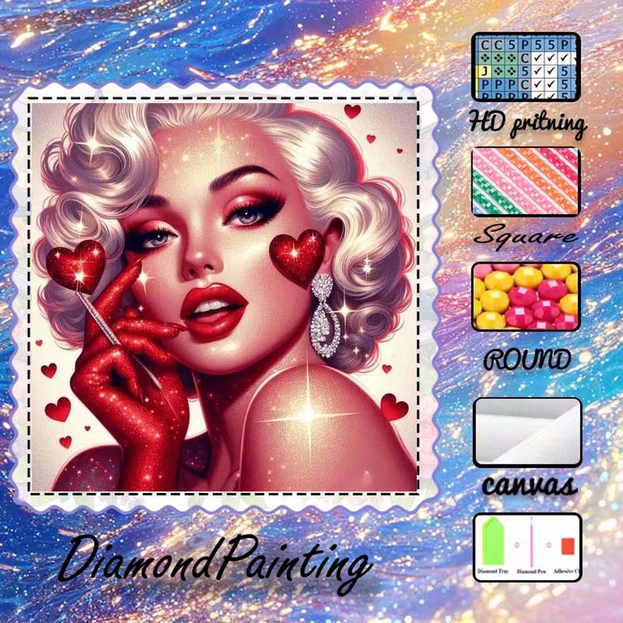 5D Diamond Painting Kit Full Drill - 1 stuk 5D DIY flockingdoek, speciale