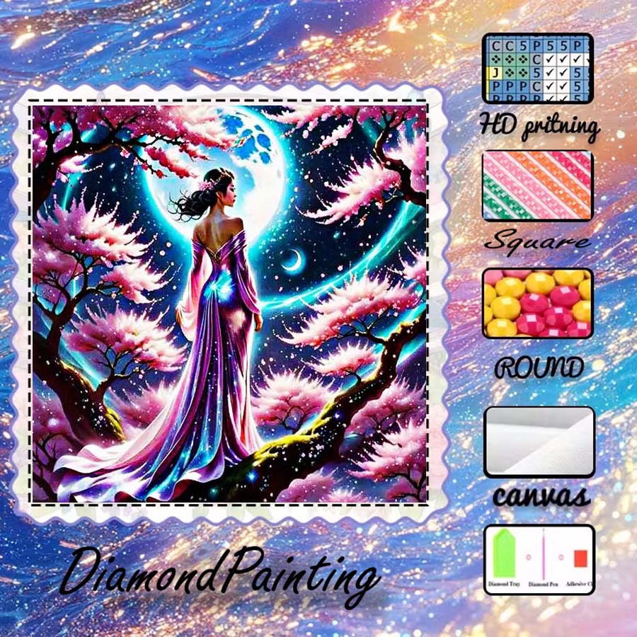 5D Diamond Painting Kit Full Drill - 1 stuk 5D DIY flockingdoek, speciale