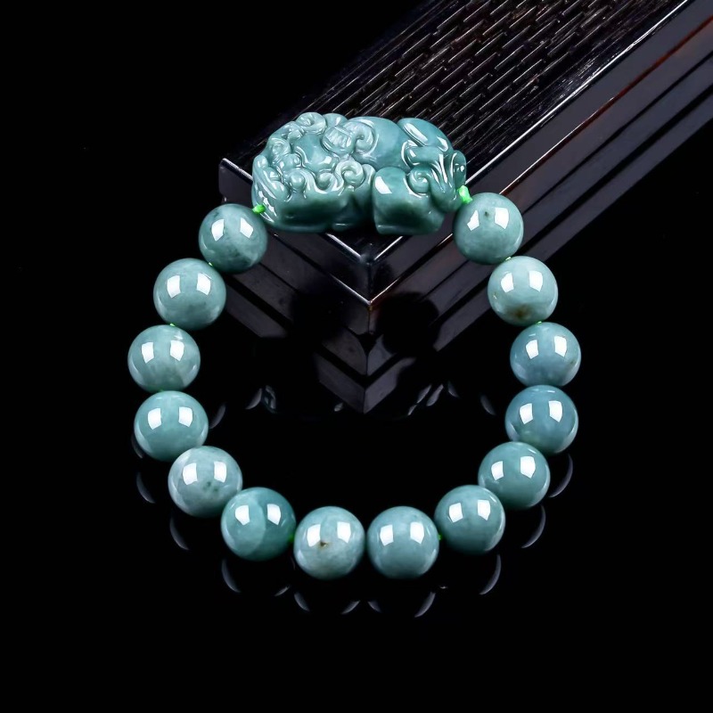 Beading - Natuurlijke Echte Smaragd Blauw Water Pixiu