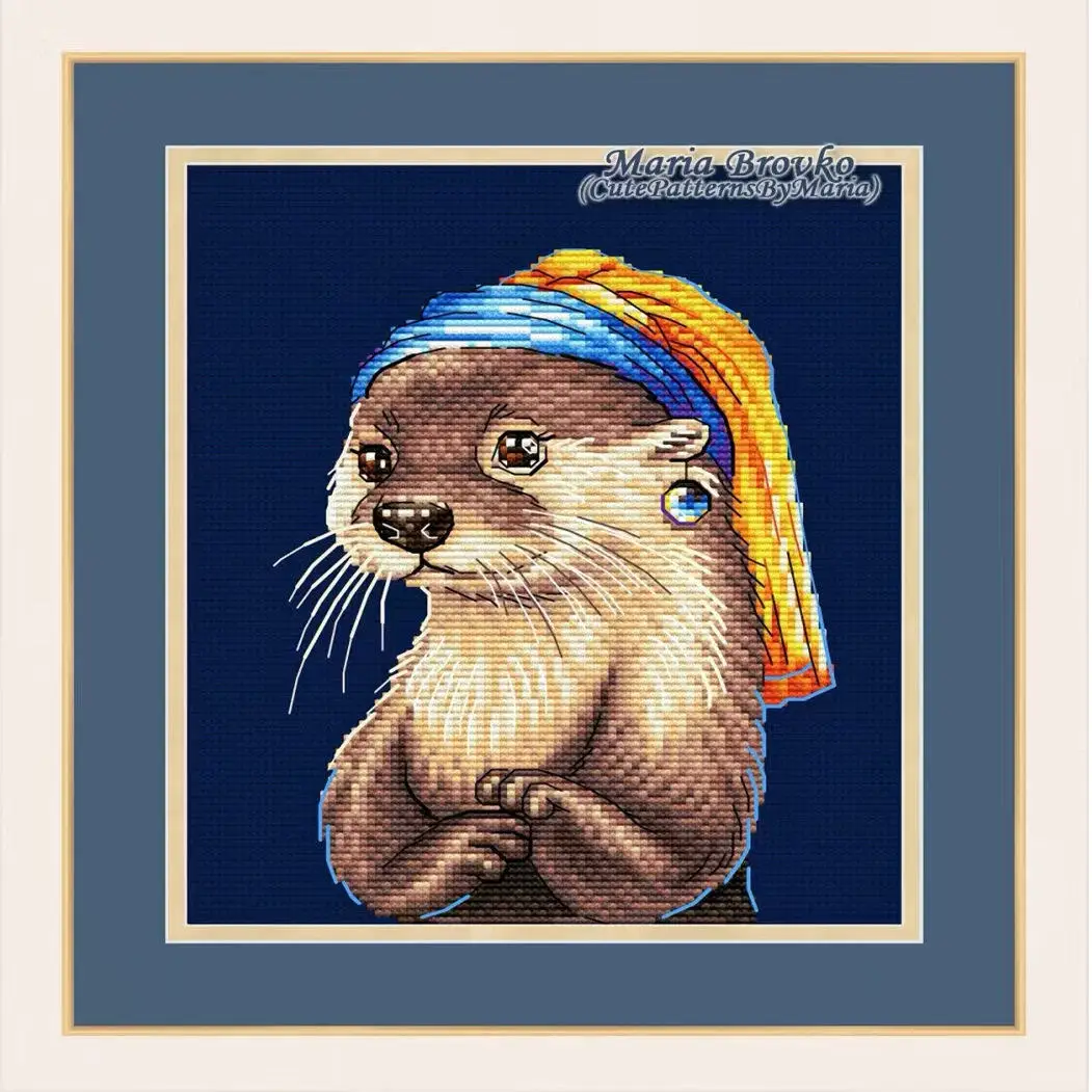 [CC4223-Otter met pareloorbell - Cross Stitch Stamped Kits Beginners recensie en prijs