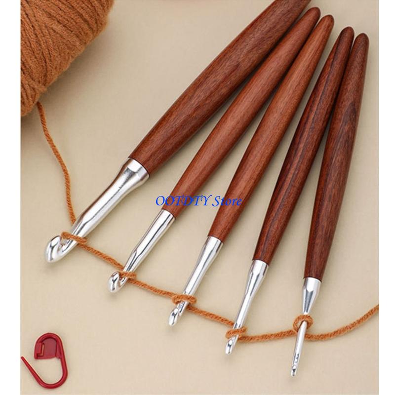 367A 8 Stuks Ergonomische Hout - Wooden Crochet Hooks Ergonomic Handle recensie en prijs