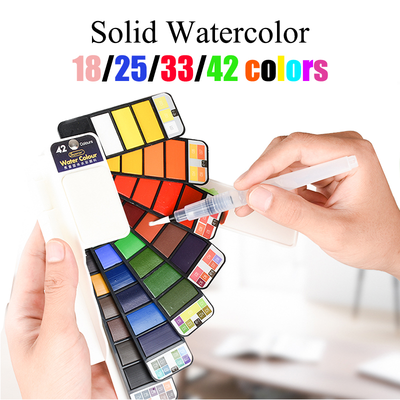 18/25/33/42 Kleuren Solid Aqua - Watercolor Paint Set Solid Pigment recensie en prijs