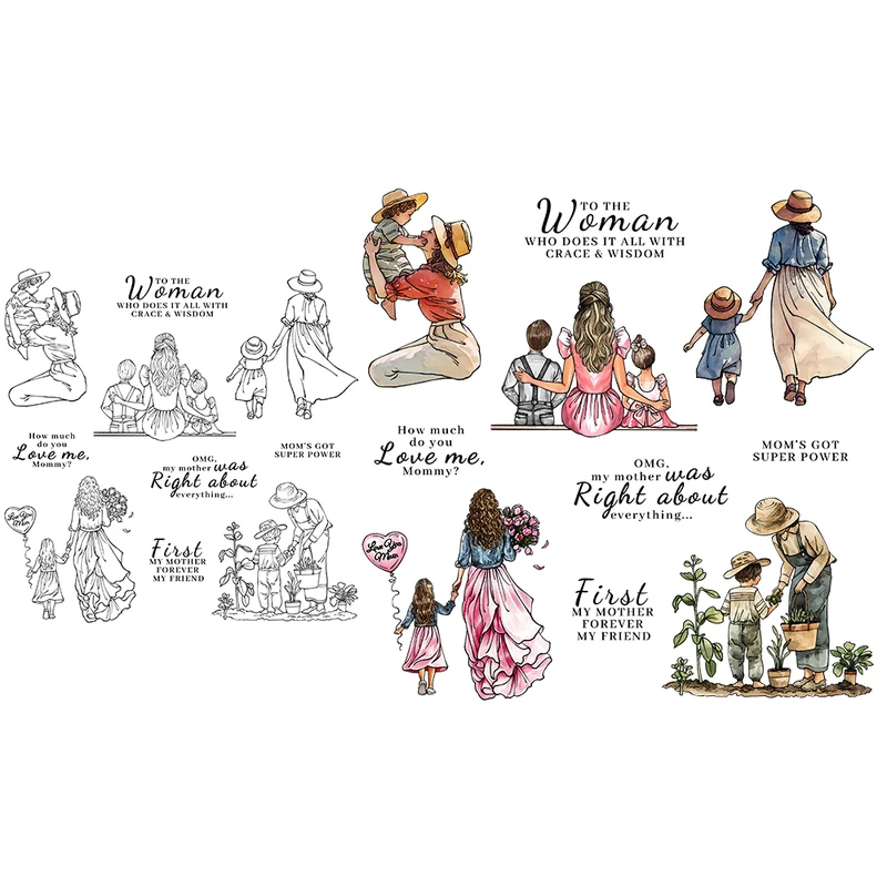 Mangocraft Moeder En Kinderen  - Clear Silicone Stamps For Card Making recensie en prijs