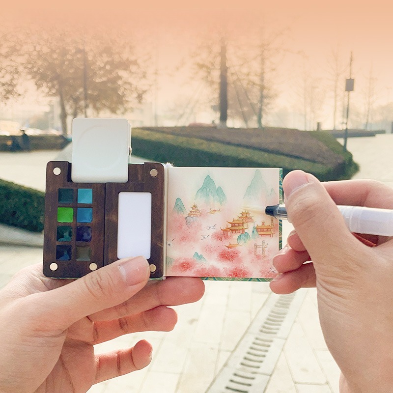 Mini Draagbaar Aquarel Pigment - Watercolor Paint Set Solid Pigment recensie en prijs