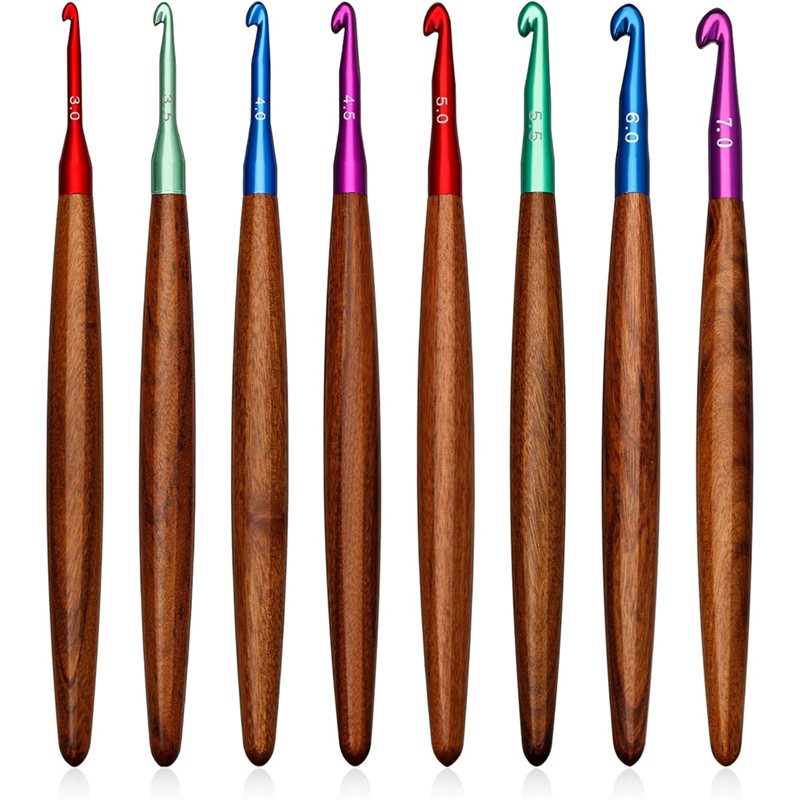 AB34-aluminium haaknaalden met - Wooden Crochet Hooks Ergonomic Handle recensie en prijs