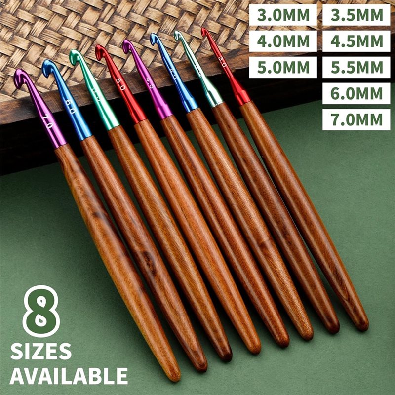 AB34-aluminium haaknaalden met - Wooden Crochet Hooks Ergonomic Handle recensie en prijs